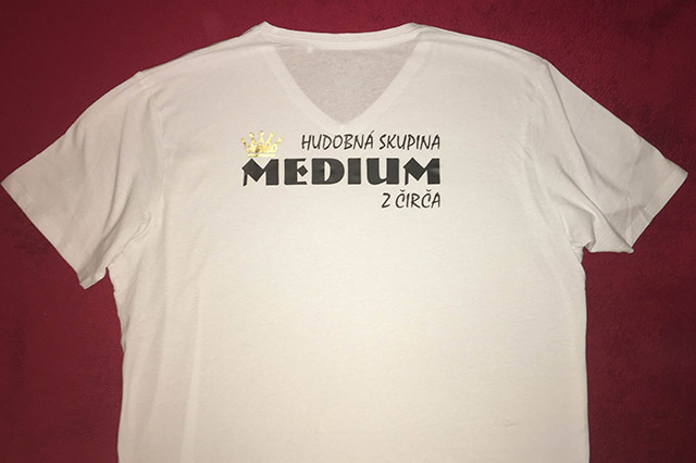 Tričko MEDIUM - biele / Čierne 